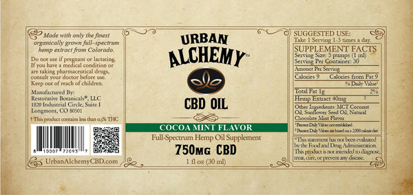 CBD Oil Blend: Cocoa Mint