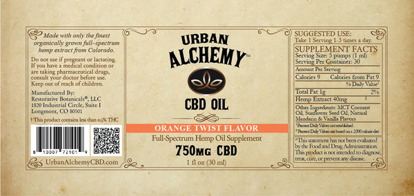 CBD Oil Blend: Orange Twist